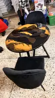 2-Seater Canteen Dining Table with Chairs - 3