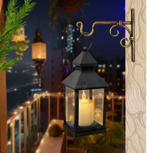 Vintage LED Lantern Light with Flickering Candle