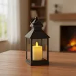 Vintage LED Lantern Light with Flickering Candle - 4