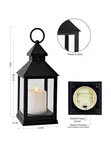 Vintage LED Lantern Light with Flickering Candle - 5