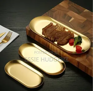3-Piece Stainless Steel Serving Trays