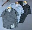 Men's Striped Cuban Shirts - 1