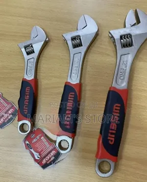 WISEUP Professional Adjustable Wrenches (8, 10, 12 Inch)