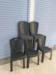 Comfortable Matted Plastic Chairs (Set of 1) - 2