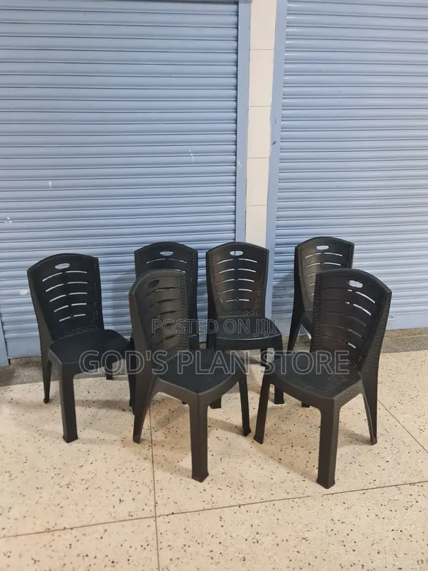 Portable Armless Plastic Chairs (1pc) - 1