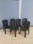 Portable Armless Plastic Chairs (1pc) - 1
