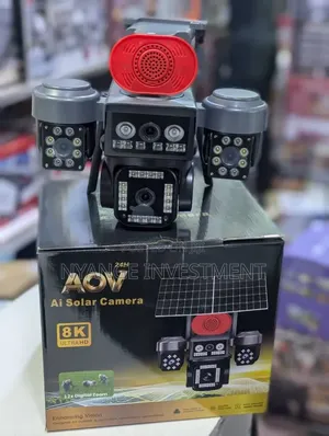 4 Lens Security Camera with Solar Panels & Large Battery