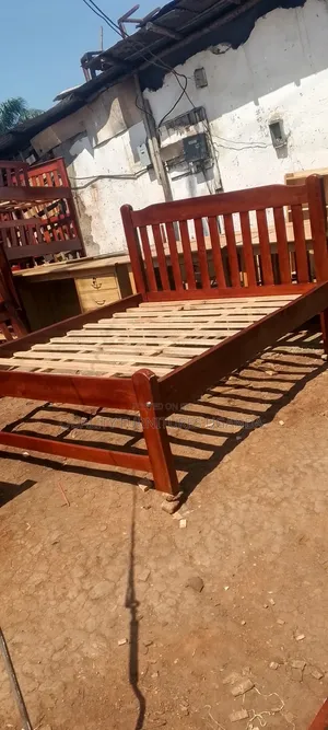 Solid 5x6 Brown Bed Frame
