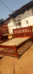 Solid 5x6 Brown Bed Frame - 2