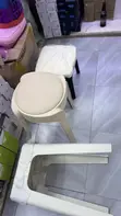 Stackable Plastic Stool with PU Leather Cushion - 2