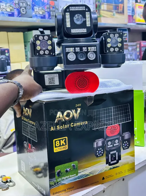 4-Lens AI Solar Security Camera with Dual Solar Panels - 1