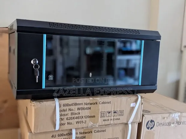 4U Network Cabinet - Secure Rack for Networking Equipment - 1