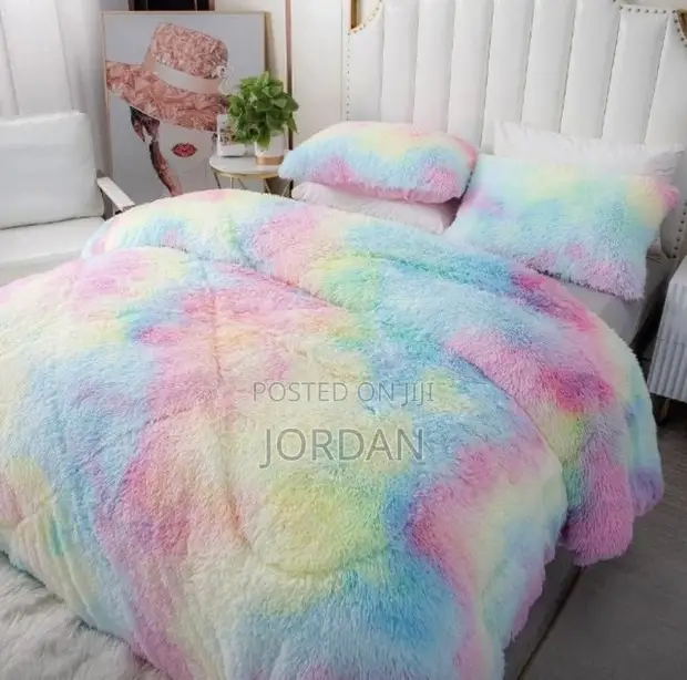 6pcs Fluffy Bedcover Set - 1