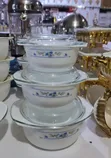 (3pics) Opal Glass Serving Dishes - 1