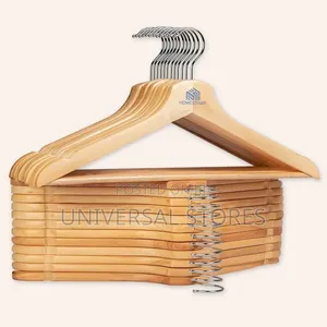 10pcs Natural Wood Clothes Hangers