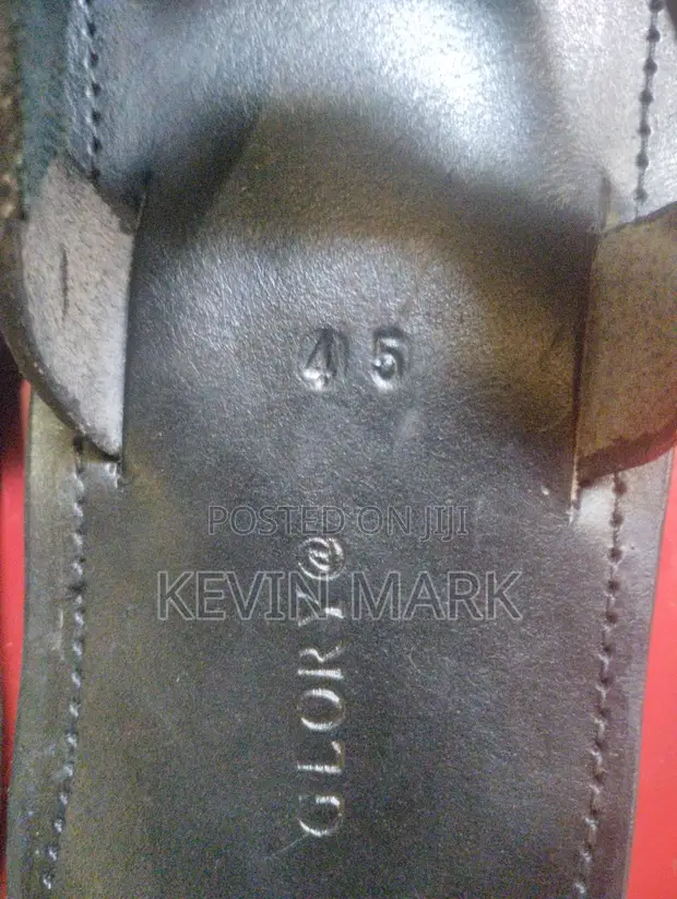 Brand New Men's Black Faux Leather Casual Sandals - Size 45 - 1