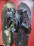 Brand New Men's Black Faux Leather Casual Sandals - Size 45 - 3