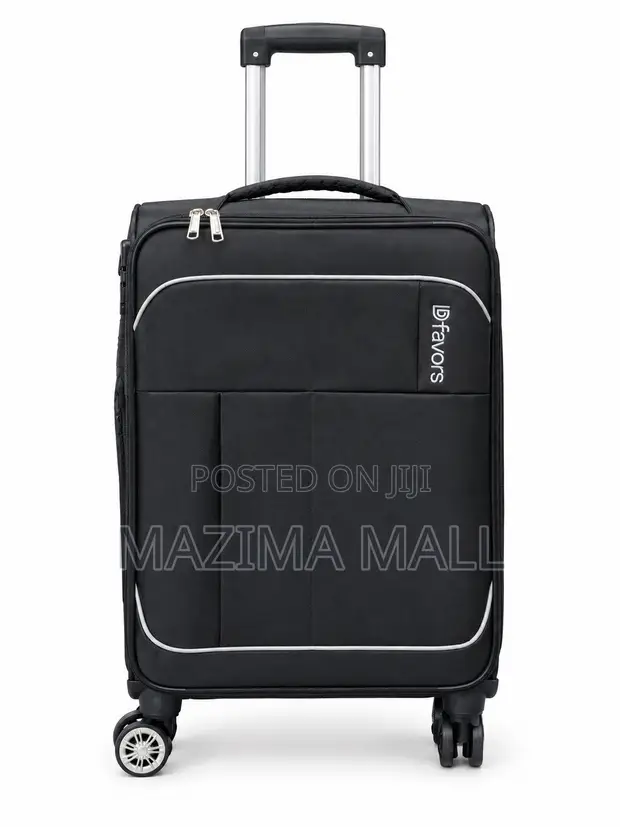 Small Fabric Suitcase - Black - 1