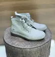 Leather Lace-Up Chukka Boots - Light Grey - 1