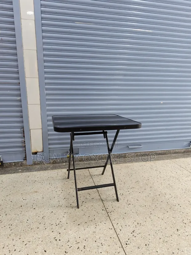Foldable Square Glass Dining Table - 1