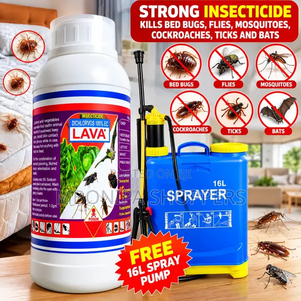 LAVA 100% EC Insecticide 1L + FREE 16L Spray Pump - 1