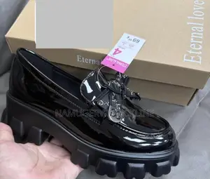 Black Patent Chunky Platform Loafers