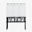 Triple Glass Beverage Dispenser Set with Metal Stand - 3