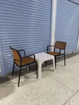 2-Person Plastic Table and Chairs Set for Bars & Coffee Shops - 2