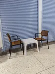 2-Person Plastic Table and Chairs Set for Bars & Coffee Shops - 3