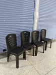 Checked Matted Plastic Chairs - 1