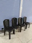 Checked Matted Plastic Chairs - 2