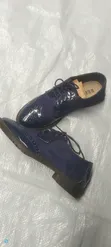 Belle Ladies Oxford Shoes - Navy Blue, Size 38 - 3