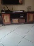 TV Stand with Shelves - Brown Laminate - 2