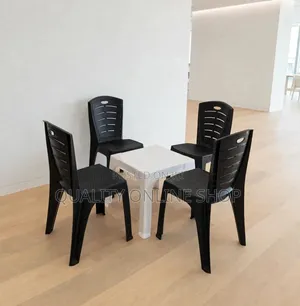 Portable Dining Table and 4 Chairs Set