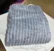 Gray Striped Fleece Throw Blanket - 2