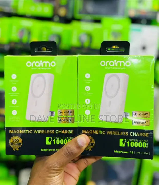 Oraimo MagPower 15 OPB-7102W 10000mAh Magnetic Wireless Power Bank - Light Gold - 1