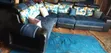 L-Shape 6-Seater Sofa - Leather and Fabric - 1