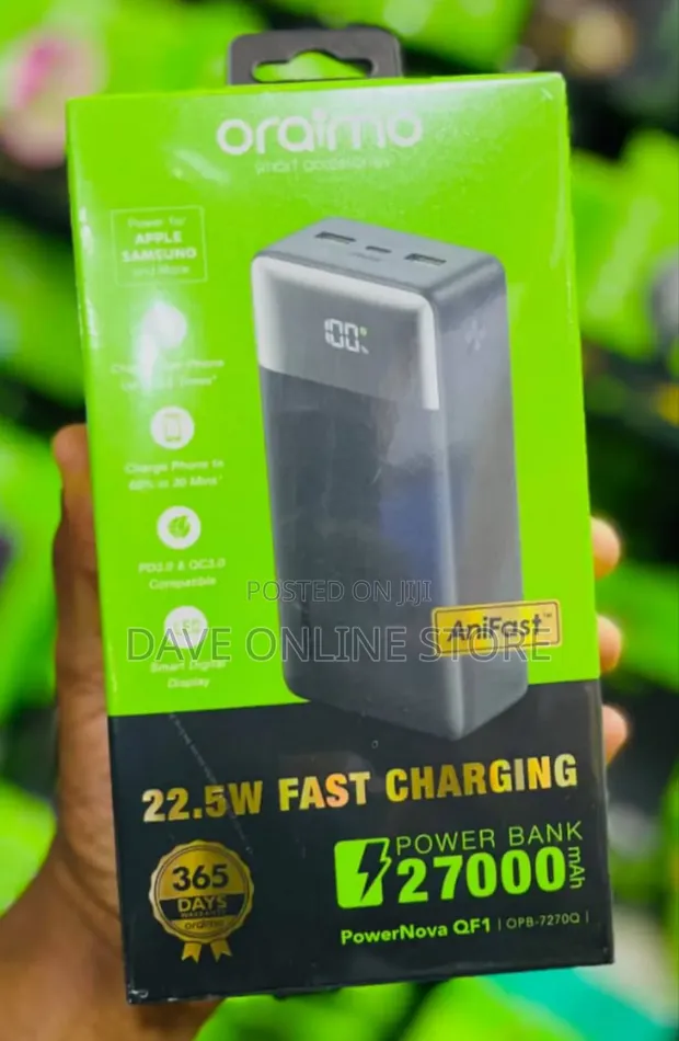 Oraimo PowerNova QF1 22.5W Fast Charging Power Bank - 1
