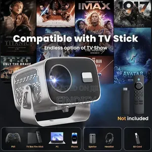 Portable Projector with WiFi6, Bluetooth 5.0, Electric Focus & Android