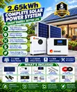 SRNE 3kW Solar System with 2x580W Panels & 2.65kWh Battery - 2
