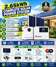 SRNE Complete 3kW Solar Package - 24V Lithium Battery - 1