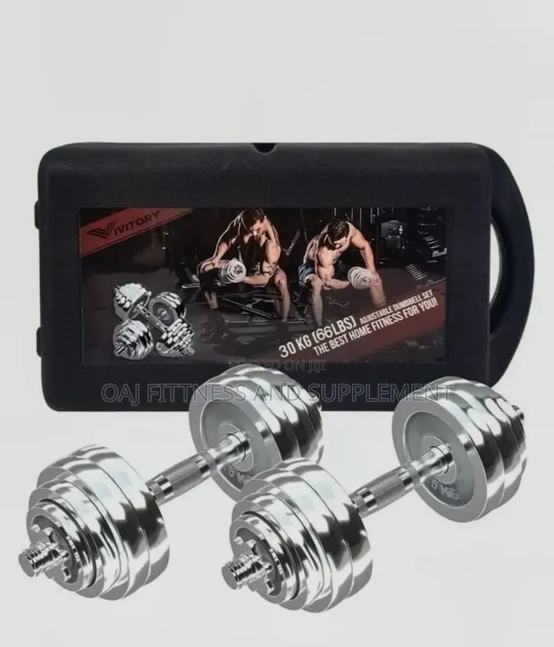 30kg Adjustable Dumbbell Set - Brand New - 1