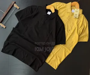Plain T-Shirts with Turn-Down Collar
