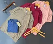 Plain T-Shirts with Turn-Down Collar - 3