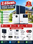 100Amps SRNE Complete Solar System - 3kW Hybrid Inverter - 1