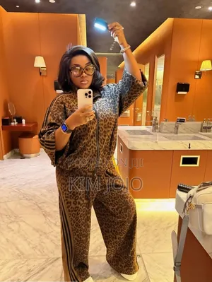 Ladies Animal Print Two-Piece Outfits
