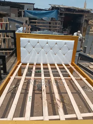 Gold Leather Bed 5x6