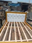 Gold Leather Bed 5x6 - 1