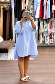 Women's Casual Dresses - Light Blue, Size L-XXL - 1