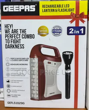 Geepas GEFL51029G Rechargeable LED Lantern & Flashlight